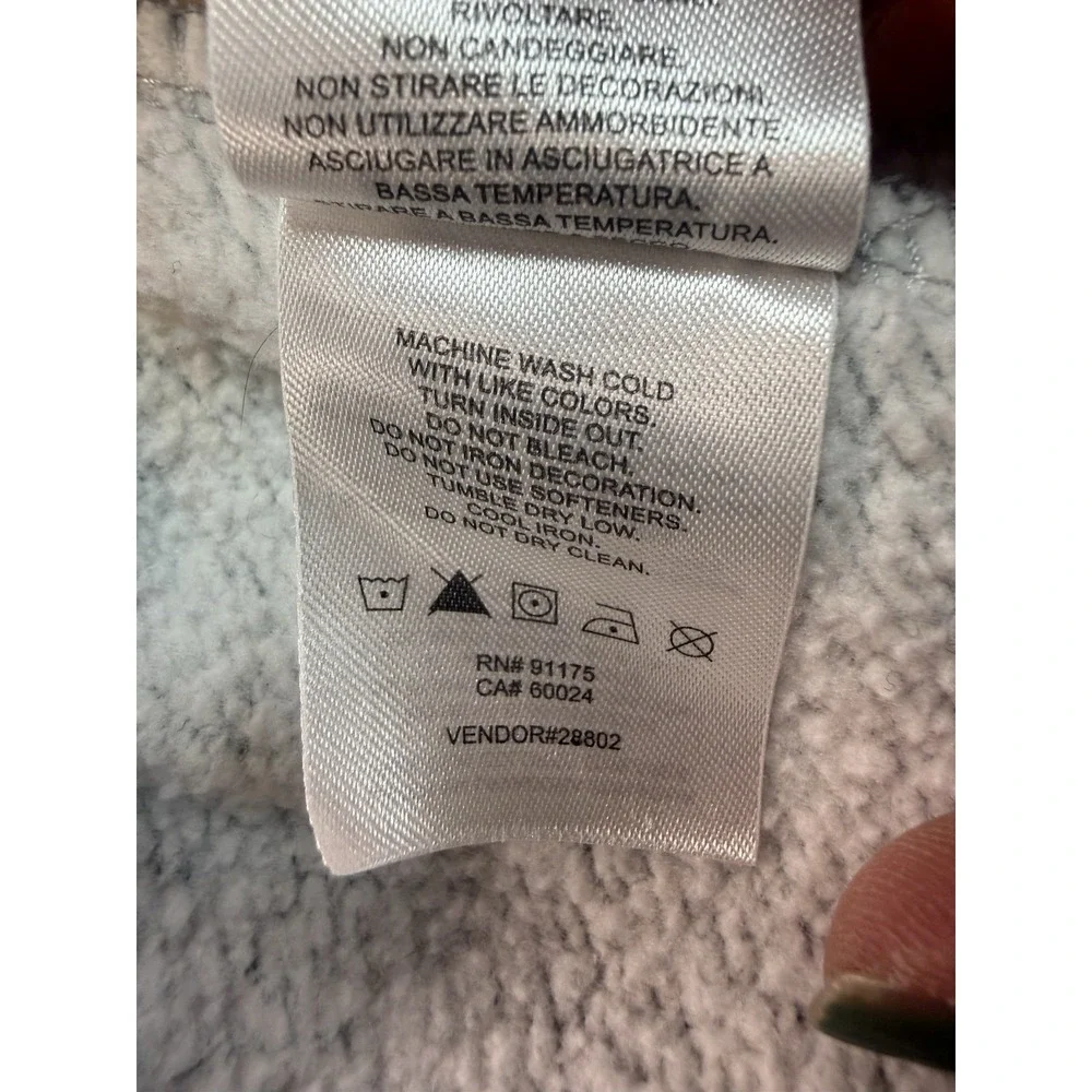 FILA Colorblock Quarter Zip Sweatshirt‎ Cropped Purple Gray White XL